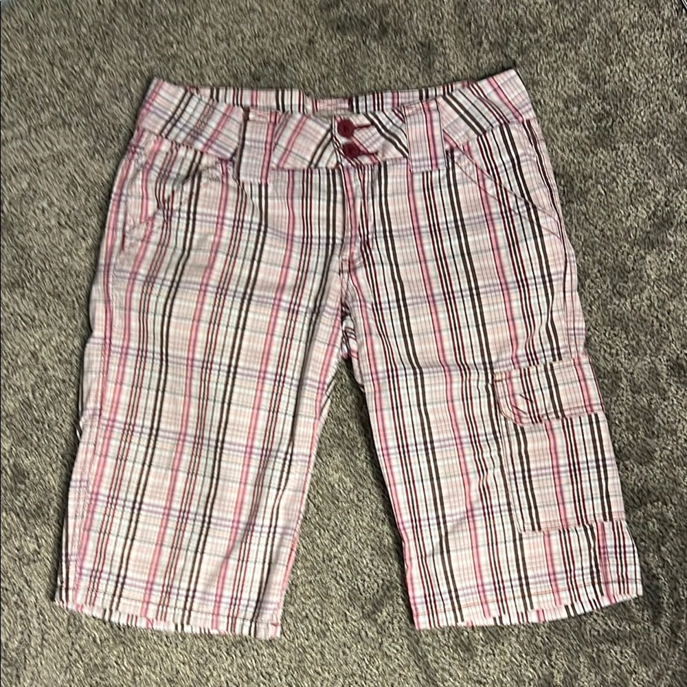Plaid Pink and Black Shorts